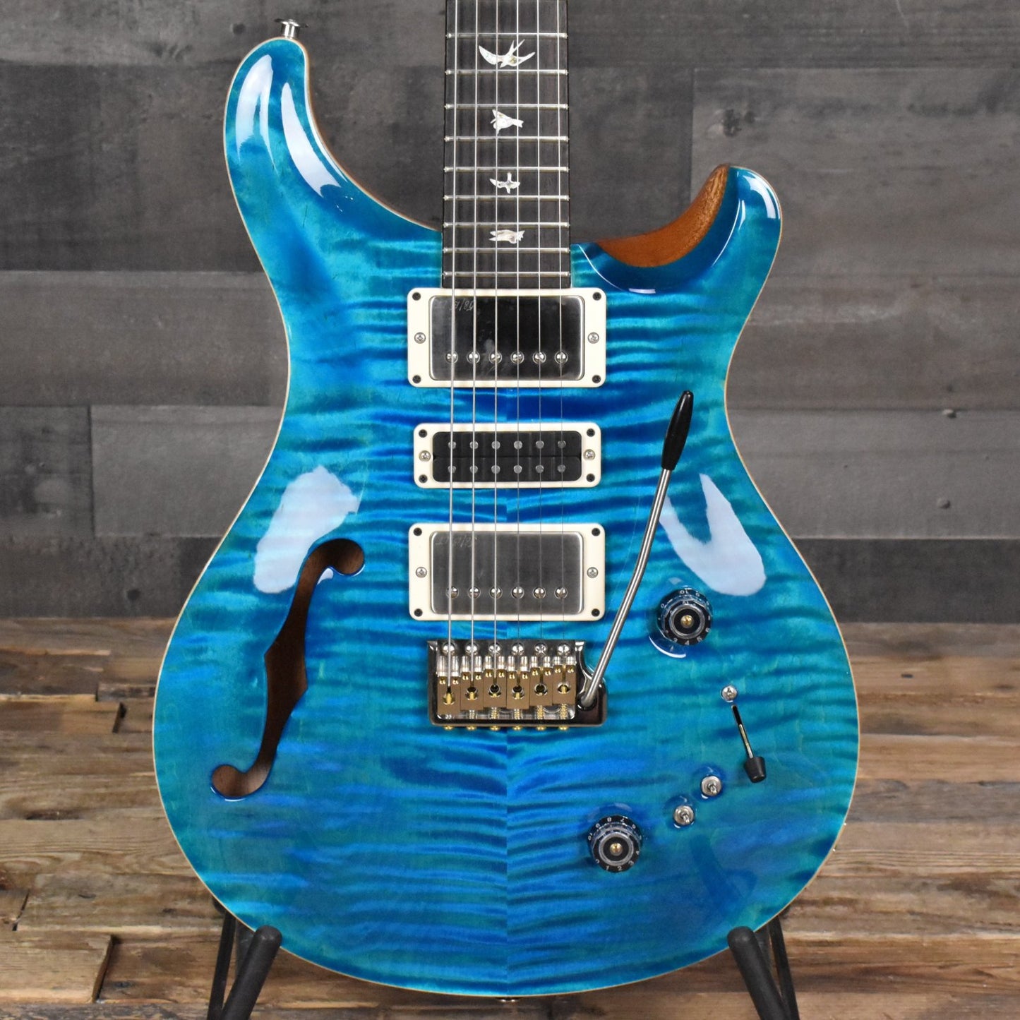 Paul Reed Smith Special Semi-Hollow Flame Maple Select Top - Carroll Blue with Hard Shell Case