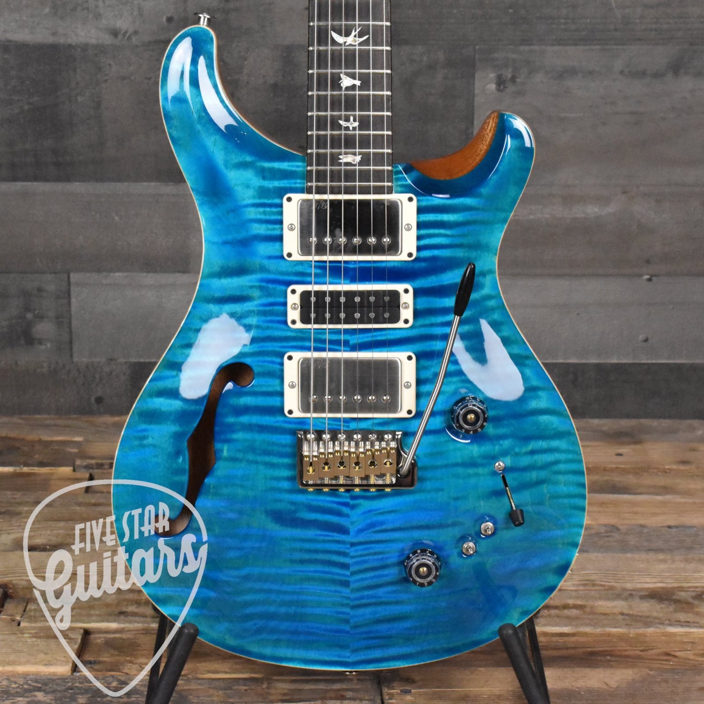 Paul Reed Smith Special Semi-Hollow Flame Maple Select Top - Carroll Blue with Hard Shell Case