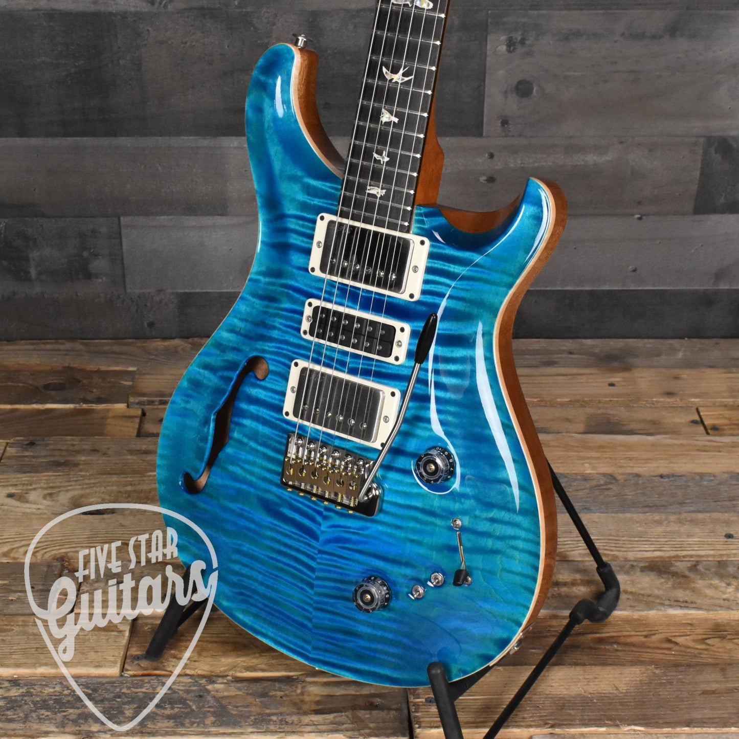 Paul Reed Smith Special Semi-Hollow Flame Maple Select Top - Carroll Blue with Hard Shell Case