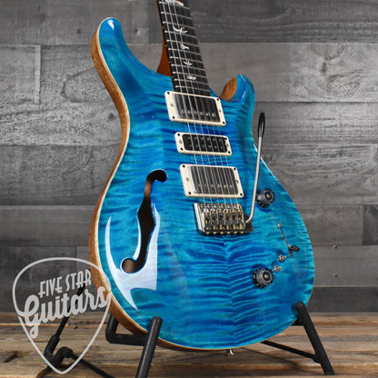 Paul Reed Smith Special Semi-Hollow Flame Maple Select Top - Carroll Blue with Hard Shell Case