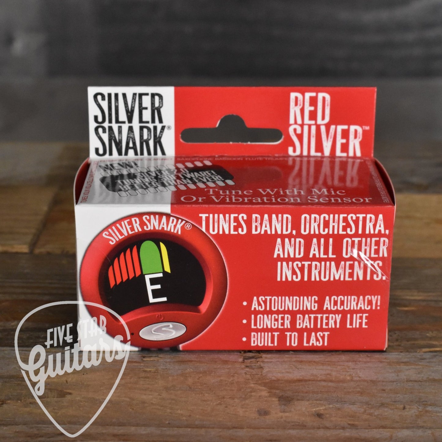 Snark Silver Clip On Chromatic Tuner - Red