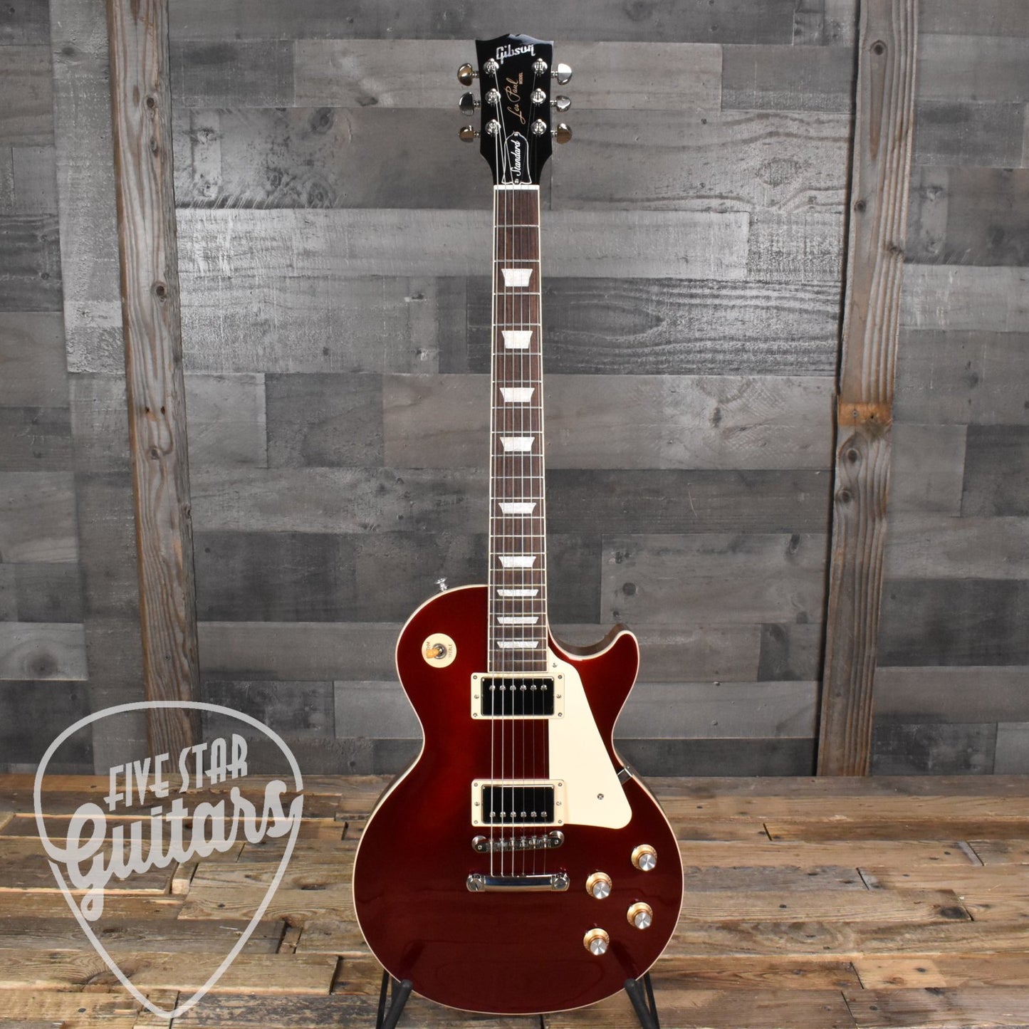 Gibson Les Paul Standard 60s Plain Top - Sparkling Burgundy with Hard Shell Case