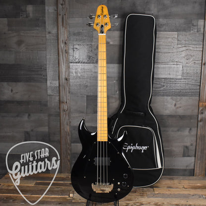 Epiphone Grabber Bass - Ebony with Premium Gig Bag