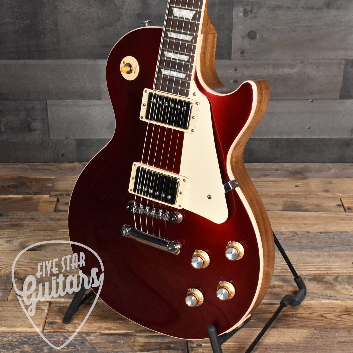 Gibson Les Paul Standard 60s Plain Top - Sparkling Burgundy with Hard Shell Case