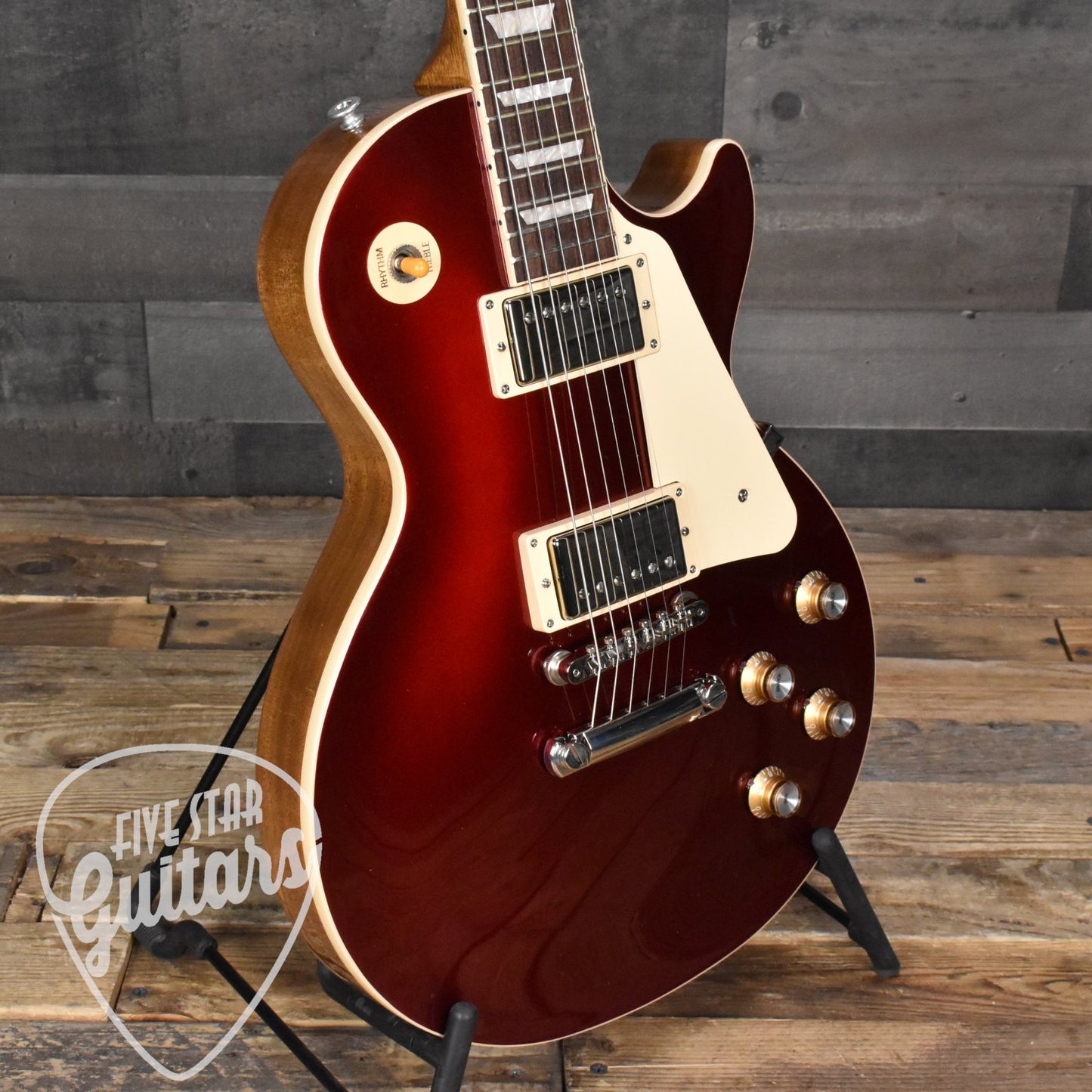 Gibson Les Paul Standard 60s Plain Top - Sparkling Burgundy with Hard Shell Case