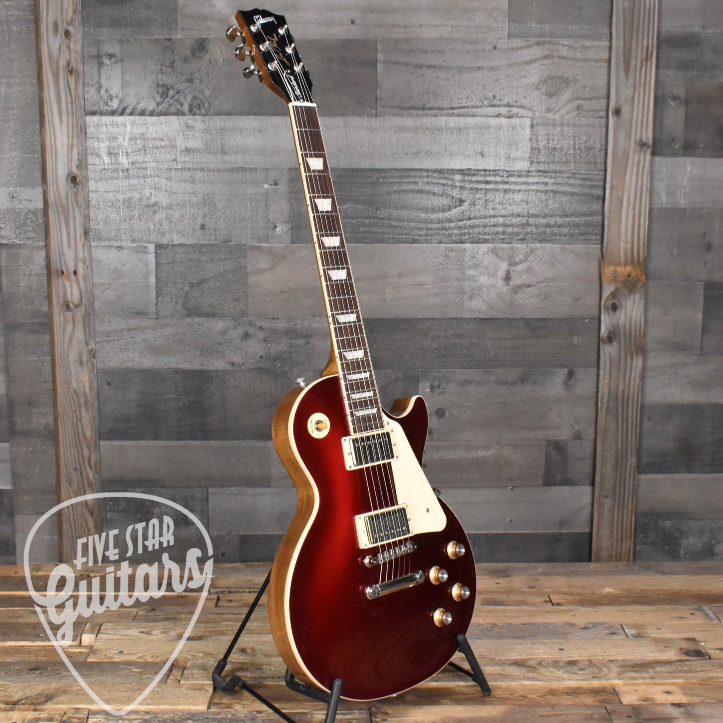 Gibson Les Paul Standard 60s Plain Top - Sparkling Burgundy with Hard Shell Case