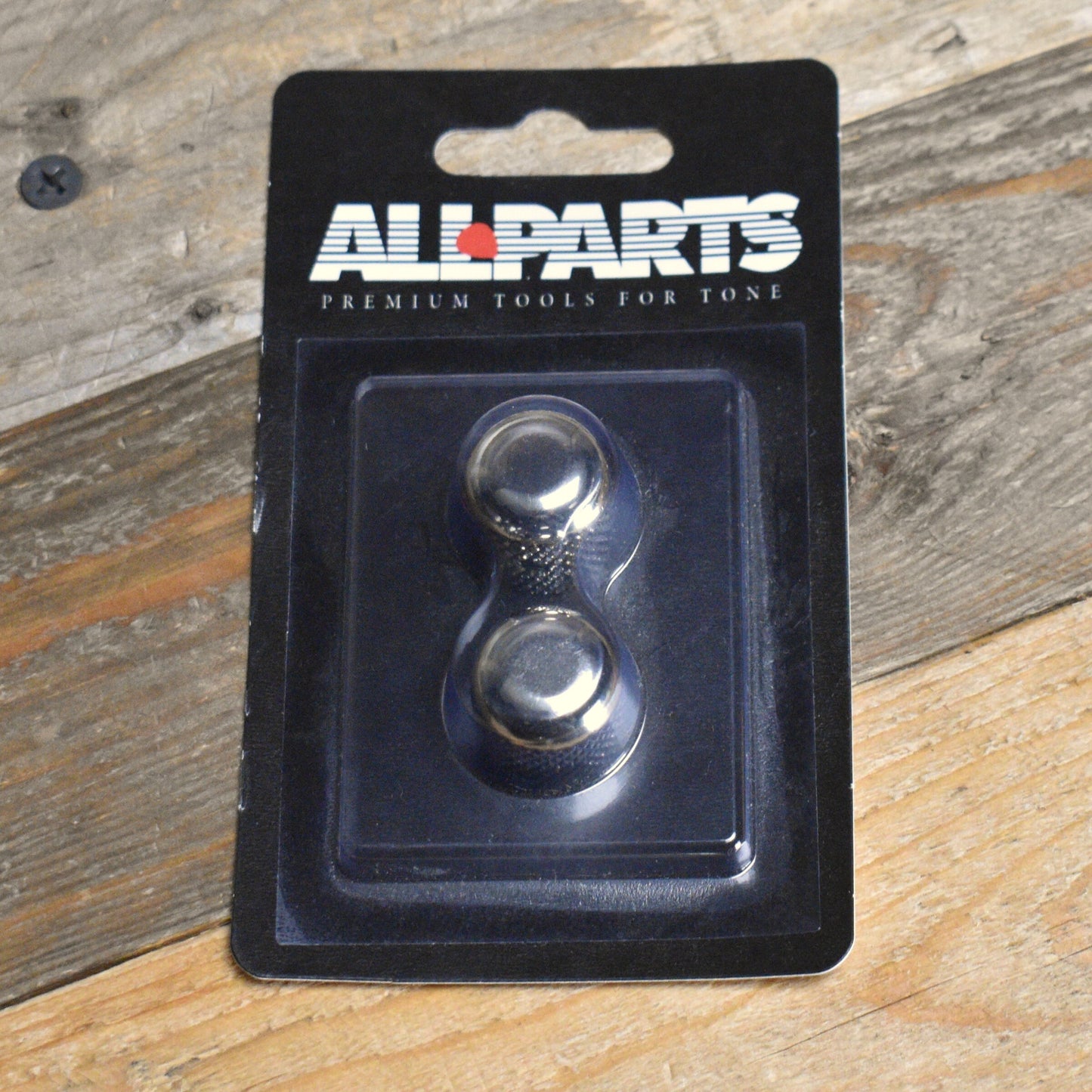 All Parts Nickel Dome Knobs USA Solid Shaft Set of 2