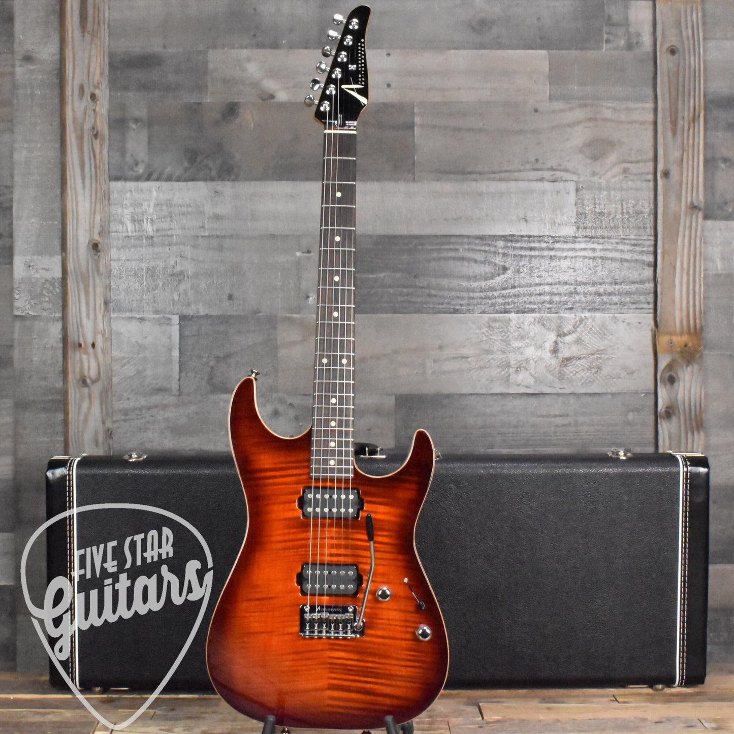 Tom Anderson Cobra S - Blood Orange Burst with Hard Shell Case