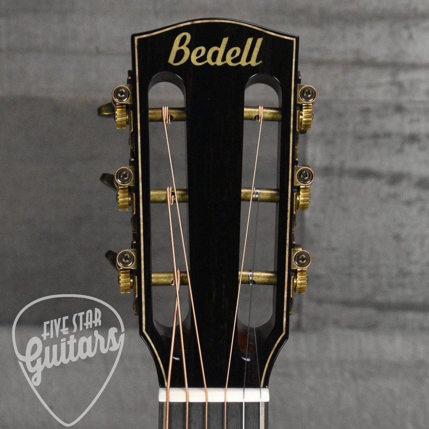 Bedell Classic Folk Parlor All Honduran Mahogany - Antique Burst with Hard Shell Case