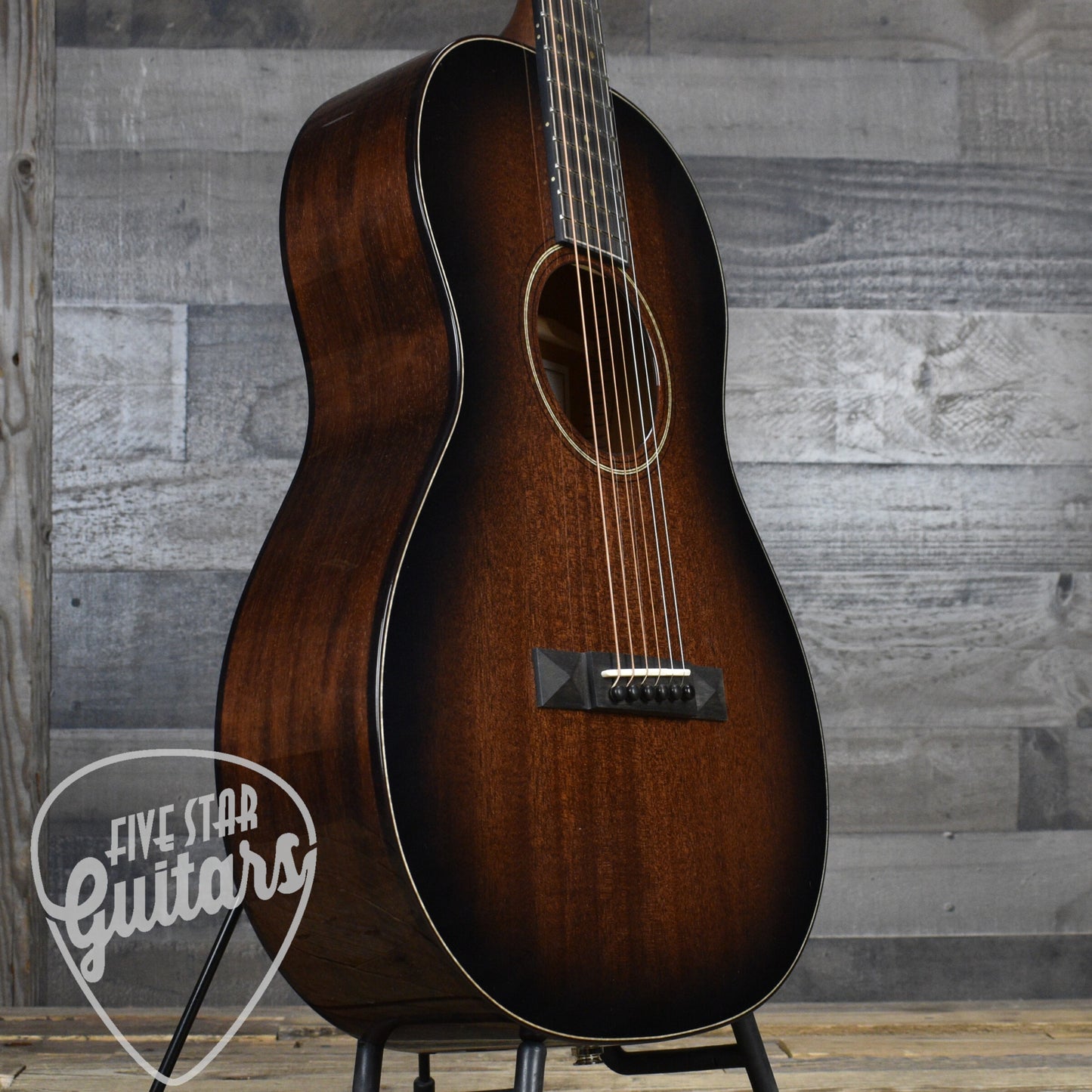 Bedell Classic Folk Parlor All Honduran Mahogany - Antique Burst with Hard Shell Case