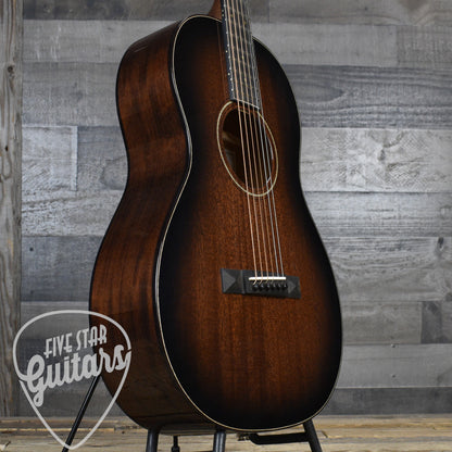 Bedell Classic Folk Parlor All Honduran Mahogany - Antique Burst with Hard Shell Case