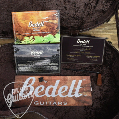 Bedell Classic Folk Parlor All Honduran Mahogany - Antique Burst with Hard Shell Case