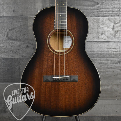 Bedell Classic Folk Parlor All Honduran Mahogany - Antique Burst with Hard Shell Case