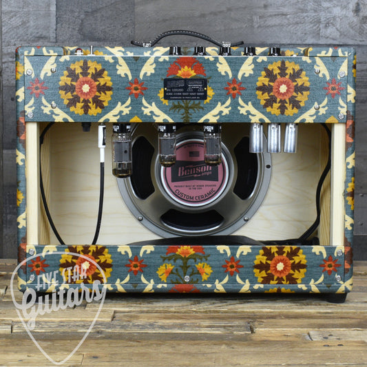 Benson Amps Redland 15 Reverb - Aunt Gertie Tolex with Oxblood Grille -1x12 Tube Combo Guitar Amp