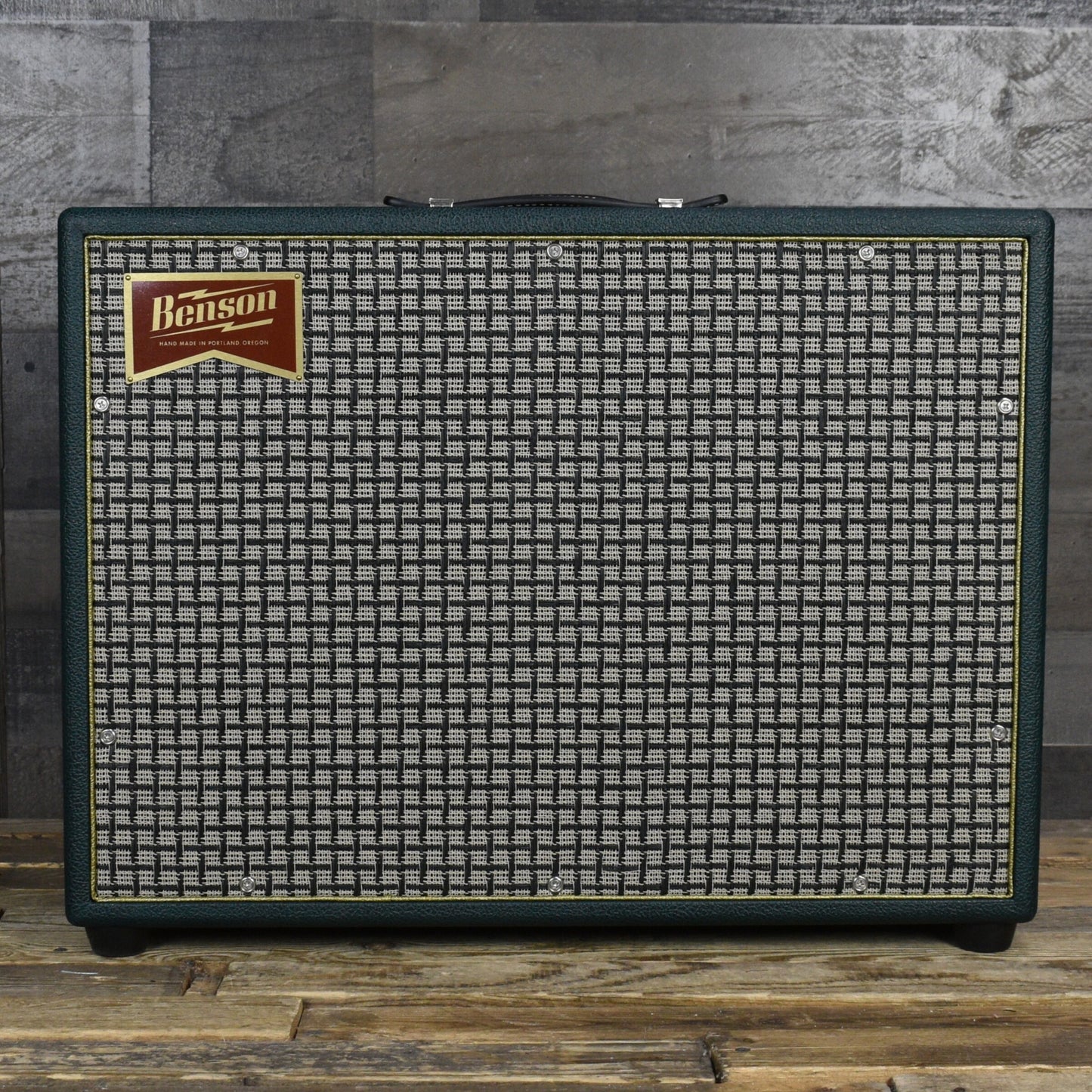 Benson Amps Earhart Reverb Plus - Green Tolex - Check Grill - Gold Piping