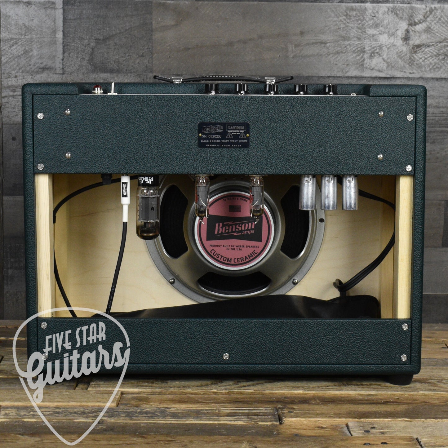 Benson Amps Earhart Reverb Plus - Green Tolex - Check Grill - Gold Piping