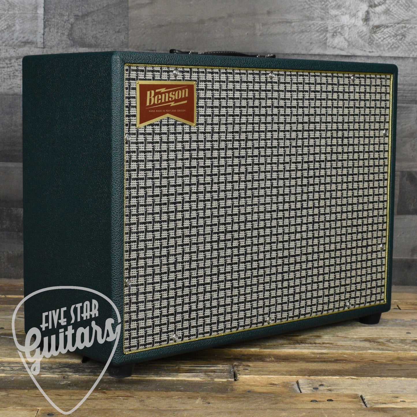 Benson Amps Earhart Reverb Plus - Green Tolex - Check Grill - Gold Piping