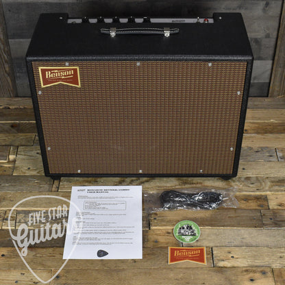 Benson Monarch Reverb Plus - Black Tolex - Oxblood Grill Cloth