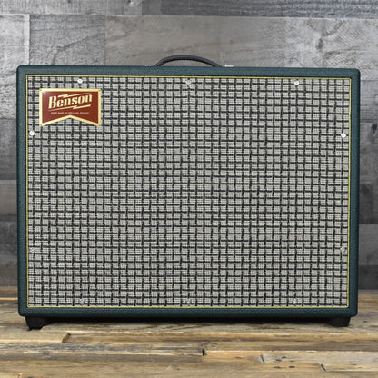 Benson Monarch Reverb Plus in Green Tolex with Check Grill and Gold Piping All Tube Electric Guitar Amplifier