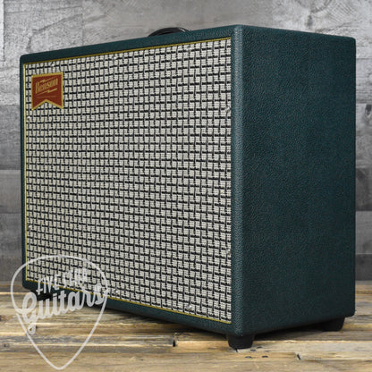Benson Monarch Reverb Plus in Green Tolex with Check Grill and Gold Piping All Tube Electric Guitar Amplifier