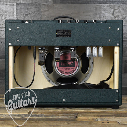Benson Monarch Reverb Plus in Green Tolex with Check Grill and Gold Piping All Tube Electric Guitar Amplifier