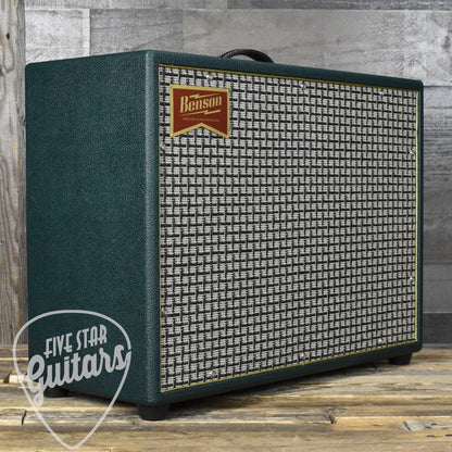 Benson Monarch Reverb Plus in Green Tolex with Check Grill and Gold Piping All Tube Electric Guitar Amplifier