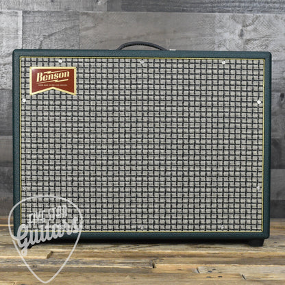 Benson Monarch Reverb Plus in Green Tolex with Check Grill and Gold Piping All Tube Electric Guitar Amplifier