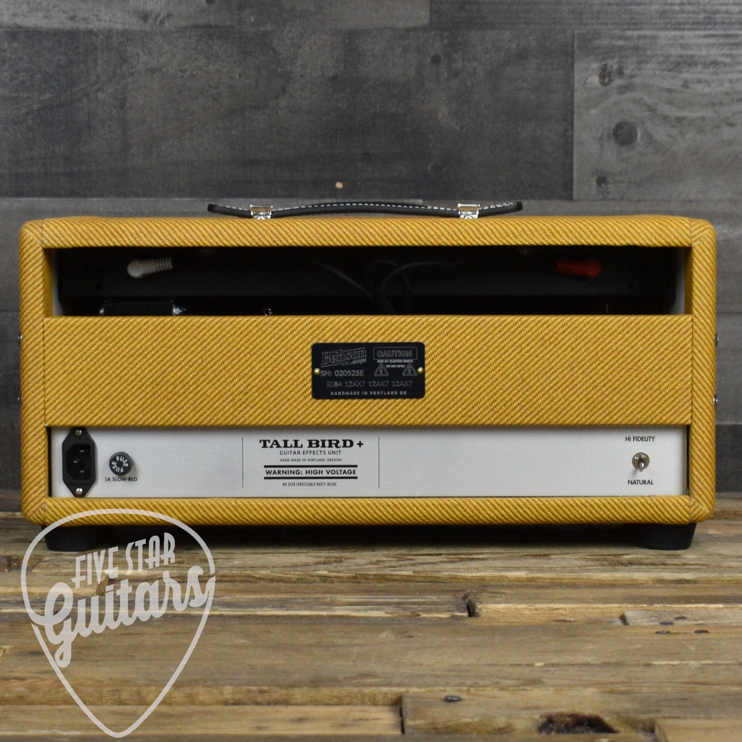 Benson Tall Bird Plus Tube Reverb and Tremolo Unit - Aged Tweed/Oxblood Grill