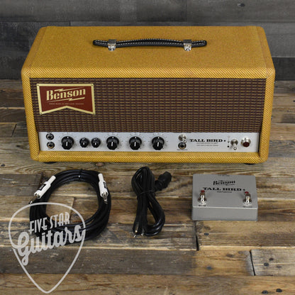 Benson Tall Bird Plus Tube Reverb and Tremolo Unit - Aged Tweed/Oxblood Grill