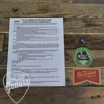 Benson Tall Bird Plus Tube Reverb and Tremolo Unit - Aged Tweed/Oxblood Grill