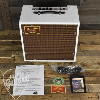 Benson Amps Vinny Reverb Combo - White Tolex - Oxblood Grill Cloth