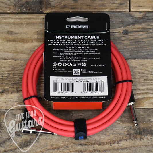 Boss BIC-10A-RD instrument Cable - Red