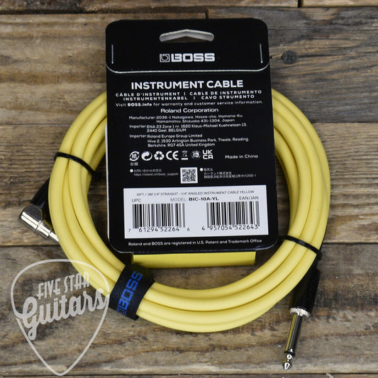 Boss BIC-10A-YL Instrument Cable - Yellow