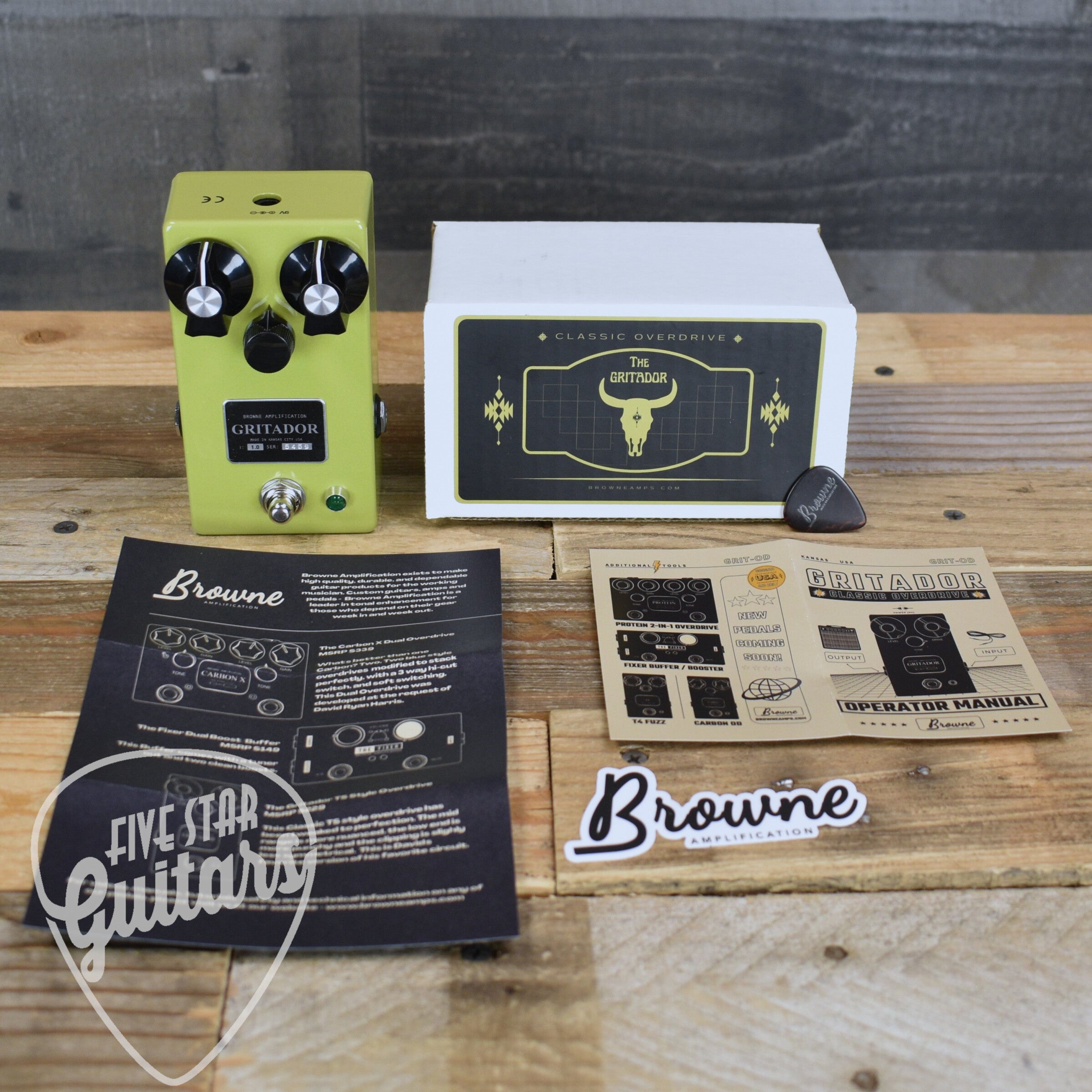 Browne Amplification Gritador Overdrive Pedal – Five Star Guitars