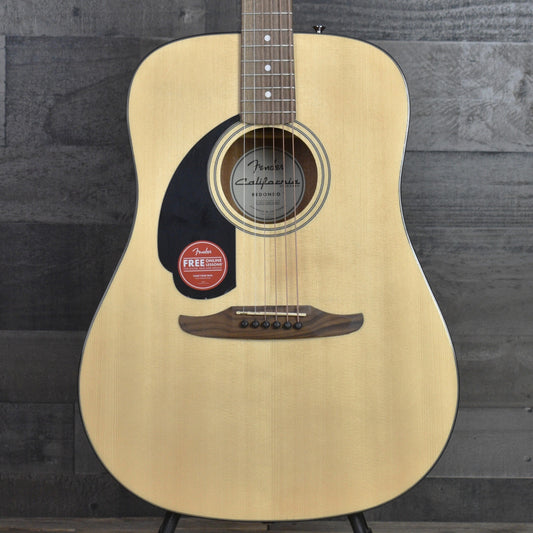 Fender California Standard Redondo Left-Handed Spruce Top Black Pickguard - Natural