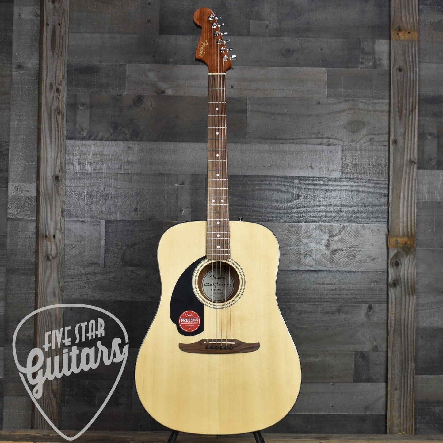 Fender California Standard Redondo Left-Handed Spruce Top Black Pickguard - Natural