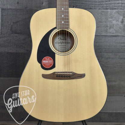 Fender California Standard Redondo Left-Handed Spruce Top Black Pickguard - Natural