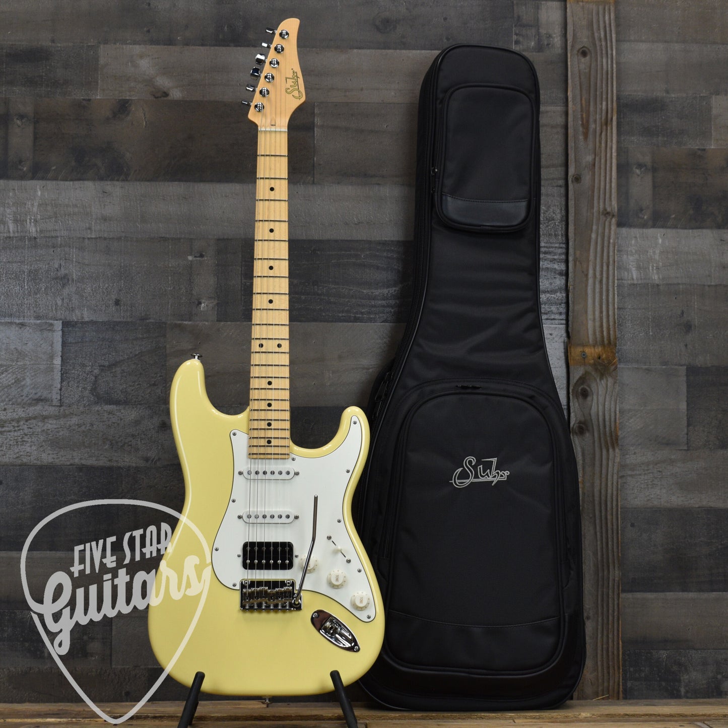 Certified Pre-Owned Suhr Classic S HSS - Vintage Yellow with Gig Bag