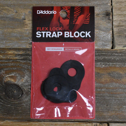 D'Addario Flex Lock Strap Block -  Black - 4 Pack