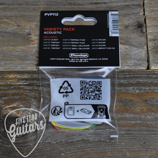 Dunlop Acoustic Pick Variety Pack - 12-Pack