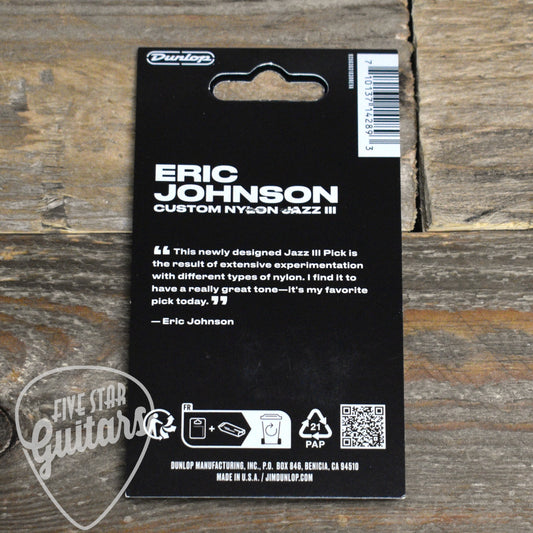Dunlop Eric Johnson Custom Nylon Jazz III Pick - 6-Pack