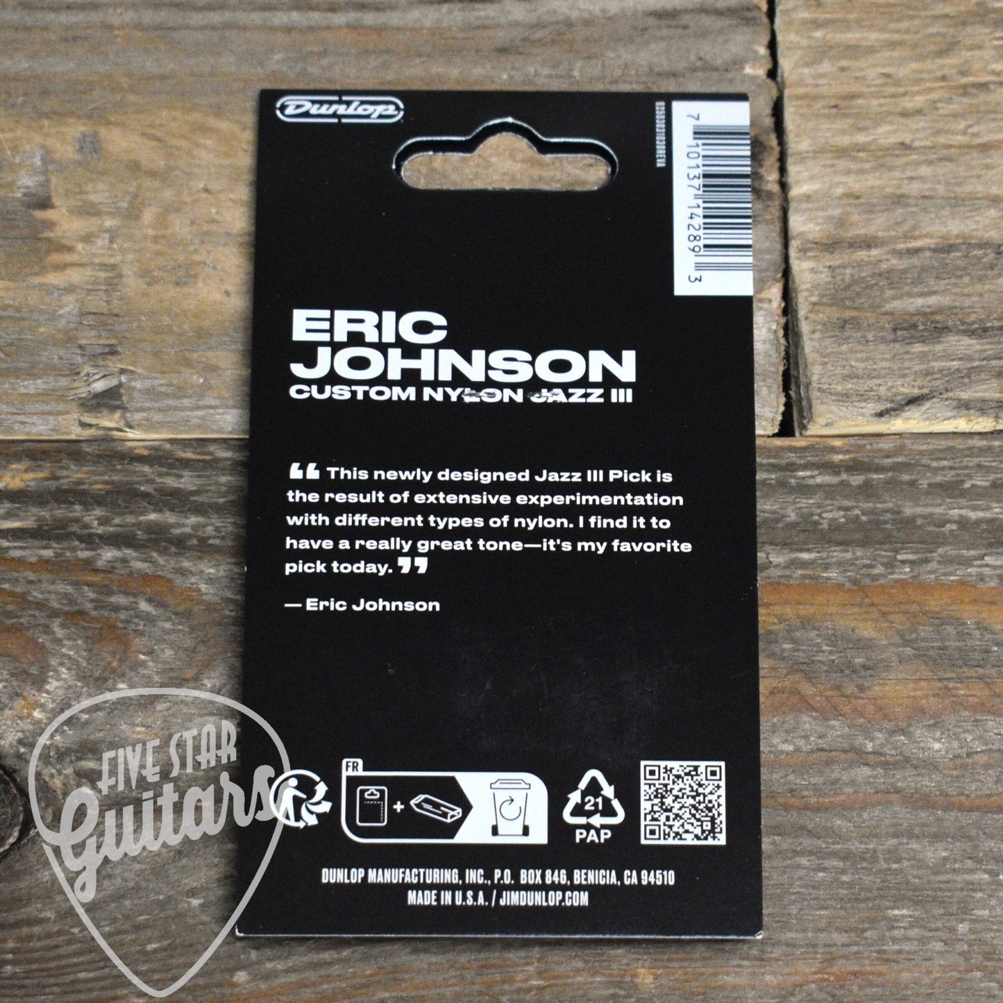 Dunlop Eric Johnson Custom Nylon Jazz III Pick - 6-Pack