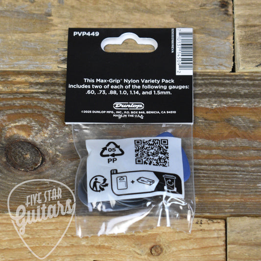 Dunlop Max-Grip Nylon Standard Pick Variety Pack