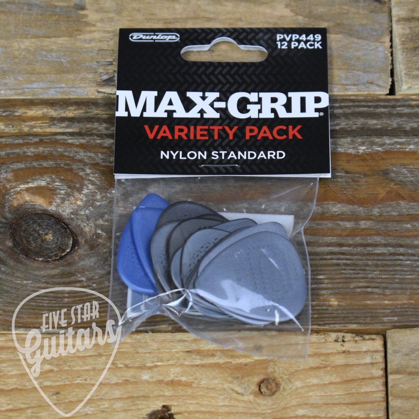 Dunlop Max-Grip Nylon Standard Pick Variety Pack