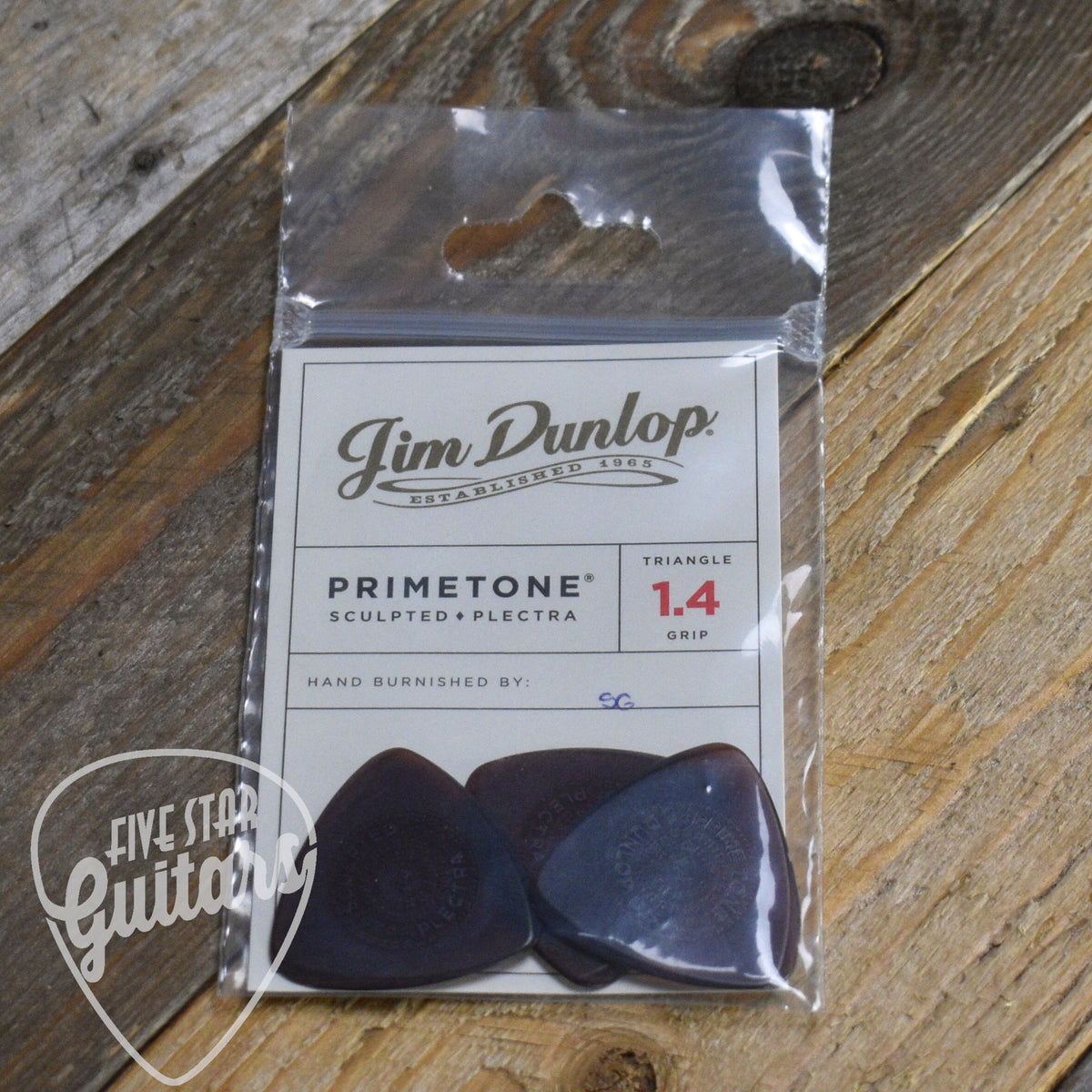 Dunlop Primetone Triangle Grip 1.4mm Guitar Picks - 3 pack - 512P1.4
