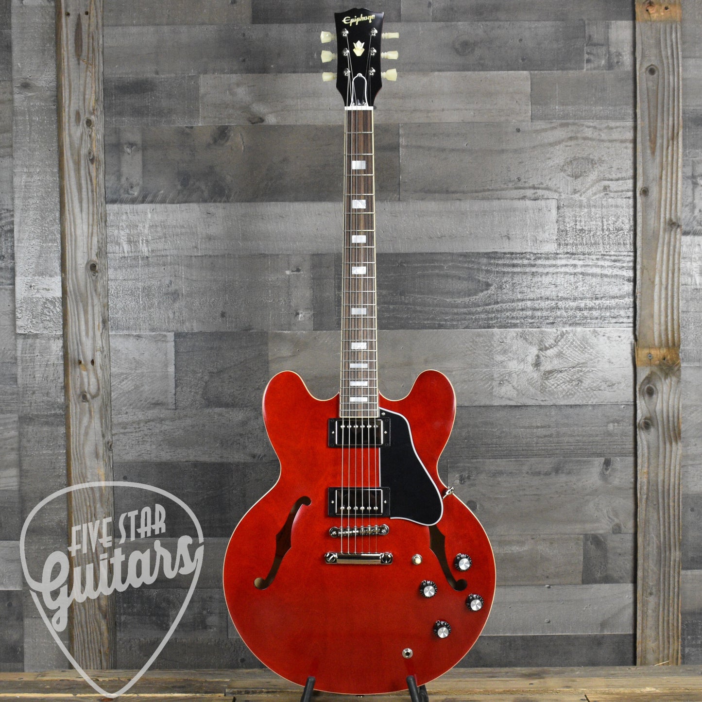 Epiphone 1962 ES-335 Reissue - Sixties Cherry - With Black Hard Shell Case