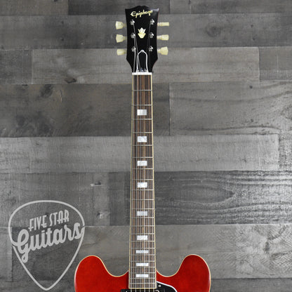 Epiphone 1962 ES-335 Reissue - Sixties Cherry - With Black Hard Shell Case