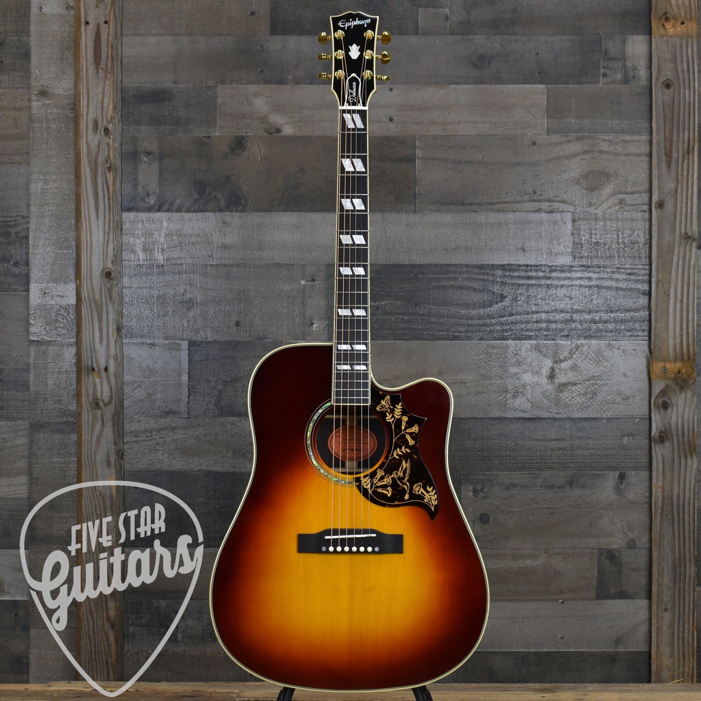 Epiphone Hummingbird Deluxe EC - Autumn Burst