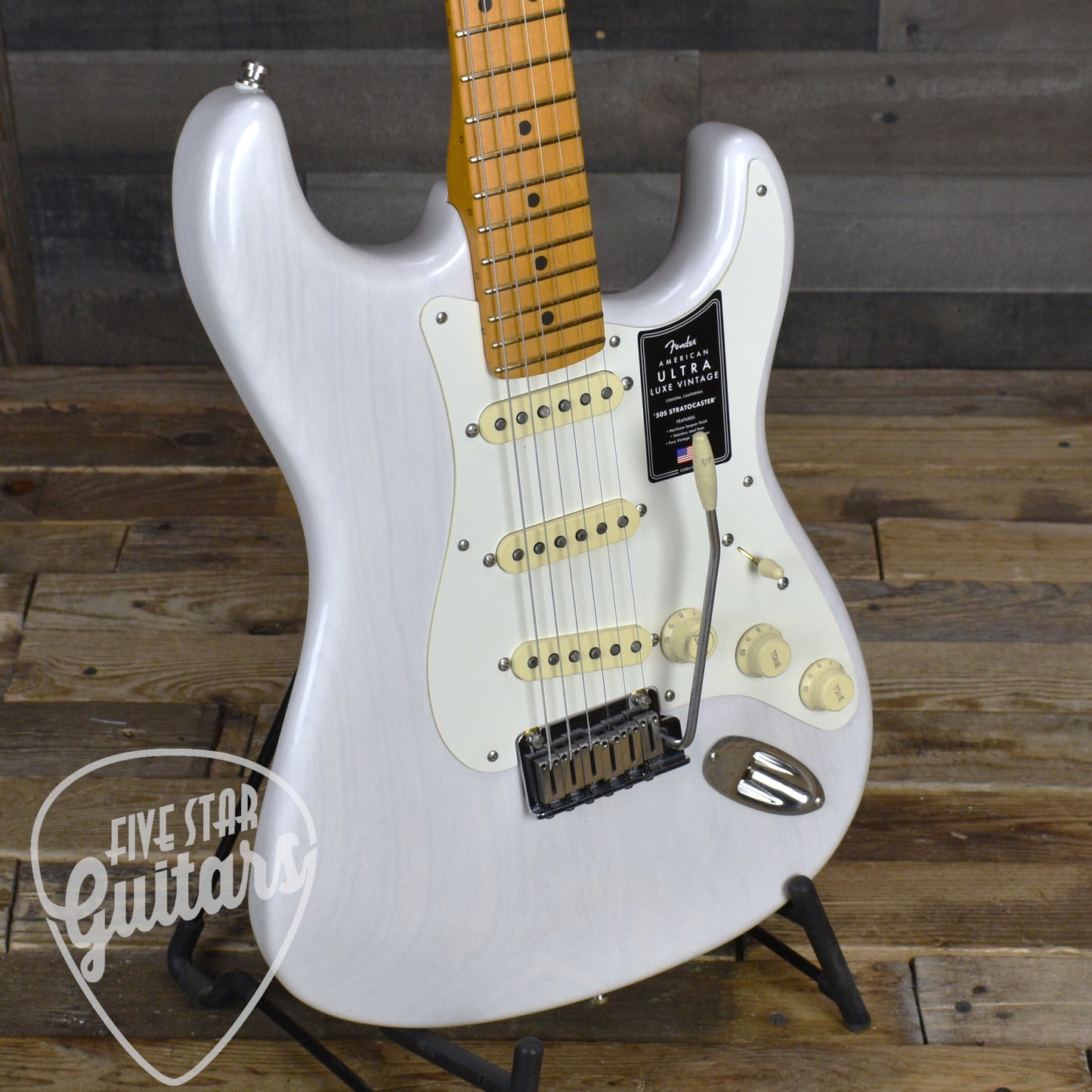 Fender American Ultra Luxe Vintage '50s Stratocaster - White Blonde with Fender Deluxe Hardshell Case