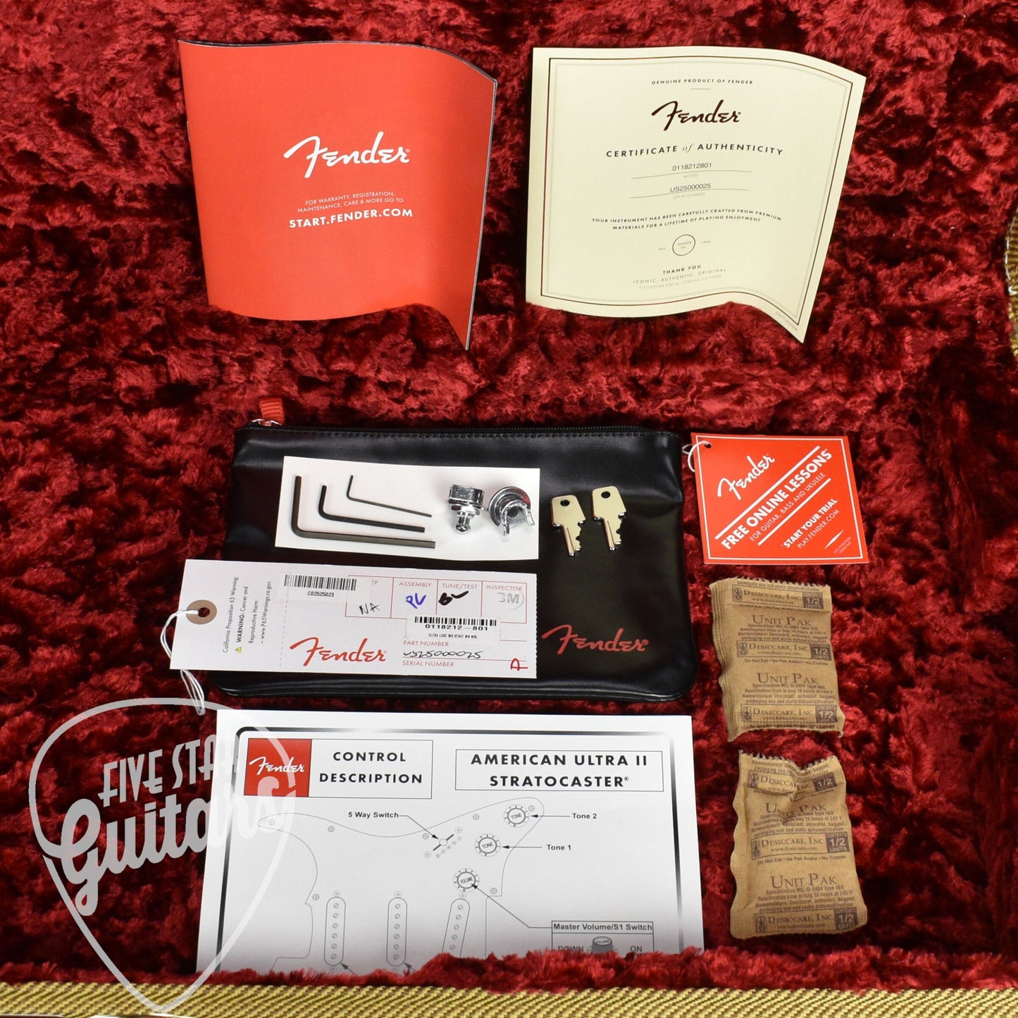 Fender American Ultra Luxe Vintage '50s Stratocaster - White Blonde with Fender Deluxe Hardshell Case